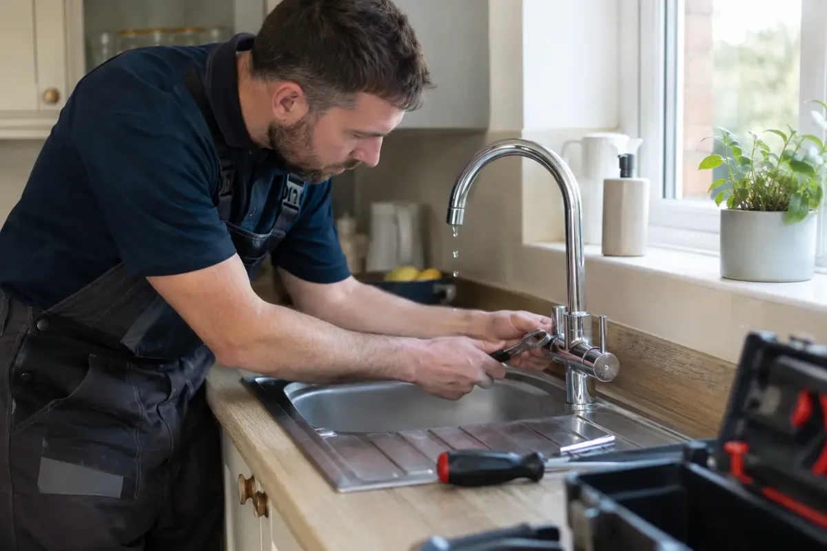 Kitchen Tap Repairs carried out by a kitchen plumber