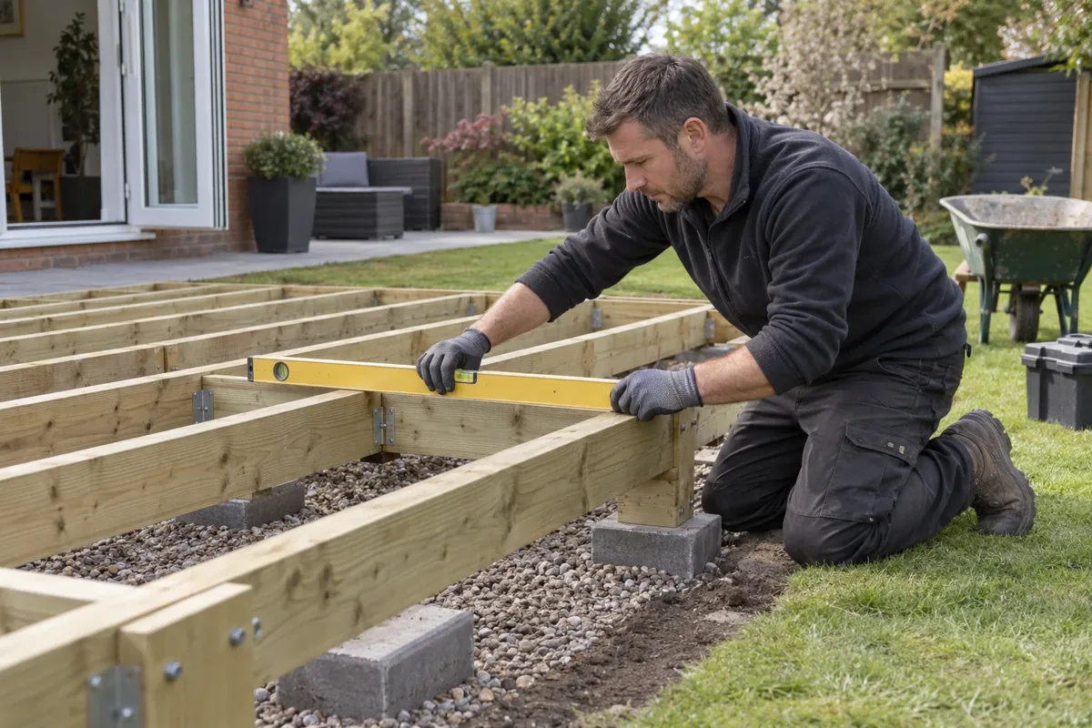 Decking frame repairs work